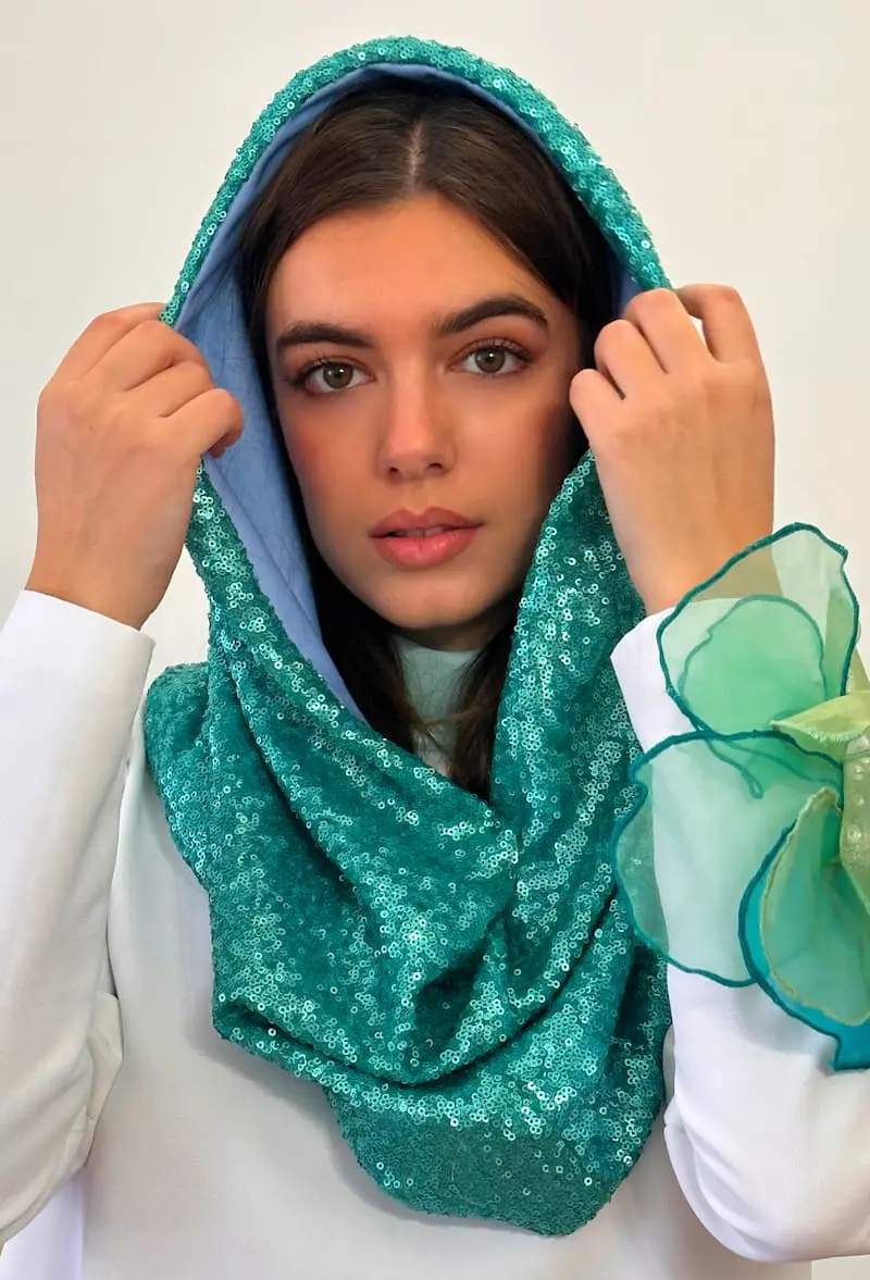Turbante de lentejuelas